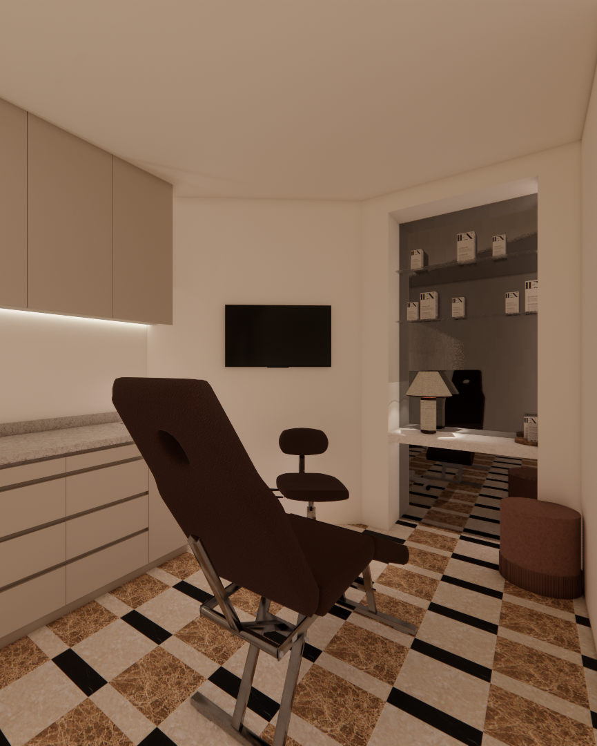 Custom Mosaic Flooring (Cream, Brown + Red)