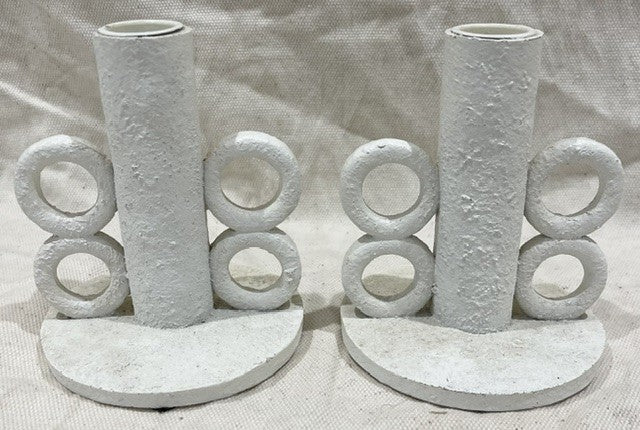 Textured Candle Holders (Set of 2)