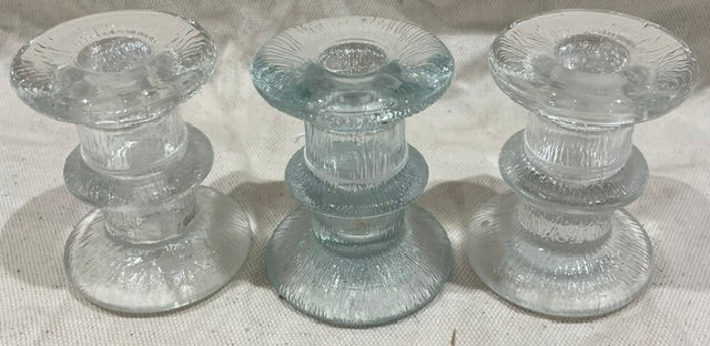 Glass Candle Holders (set of 3)