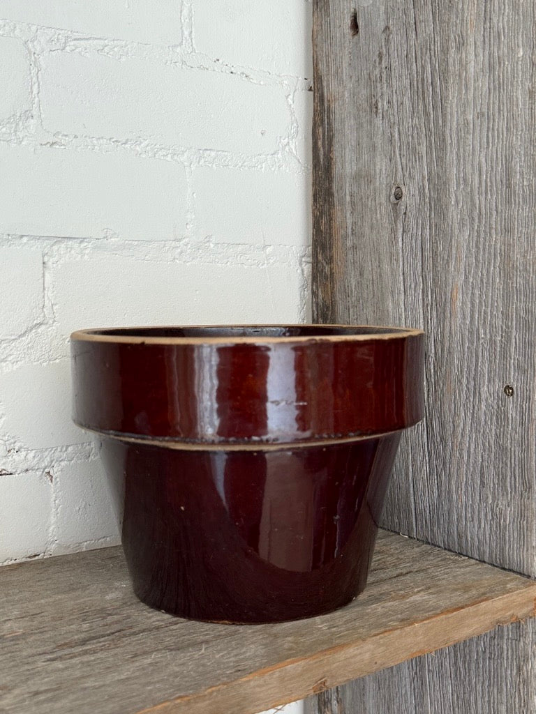Vintage Glazed Stoneware Pot