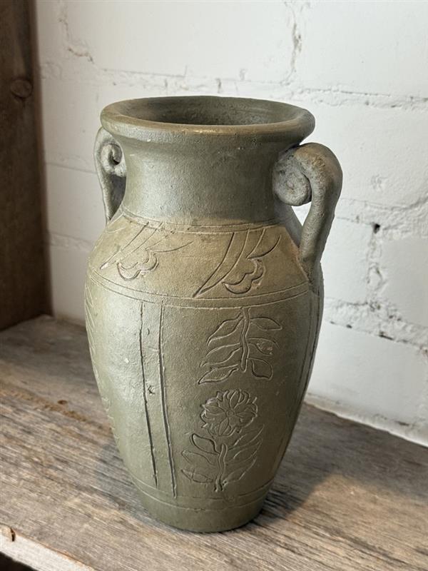 Vintage Green Decorative Urn
