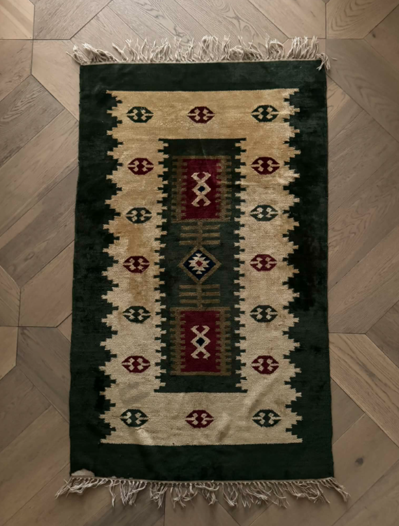 Green & Beige Rug