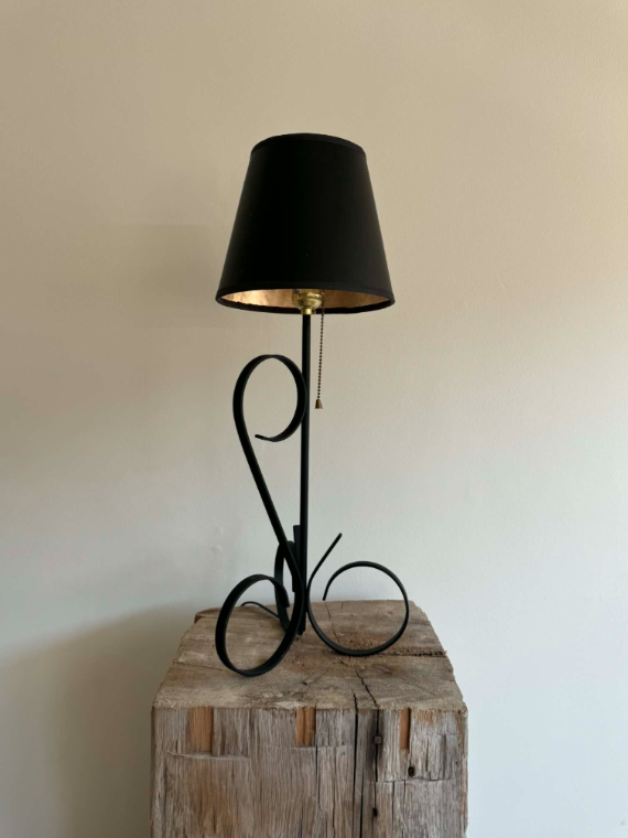 Black Metal Table Lamp Base