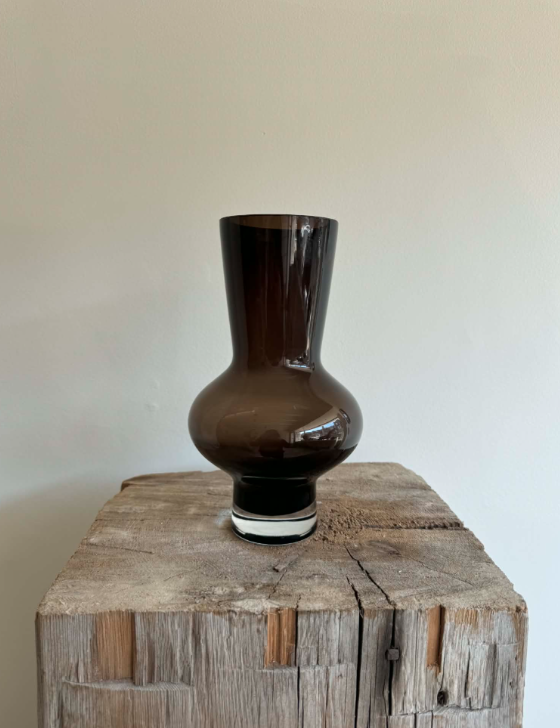 Vintage Smoke Glass Vase