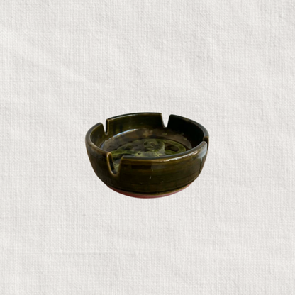 Green Pottery Ashtray