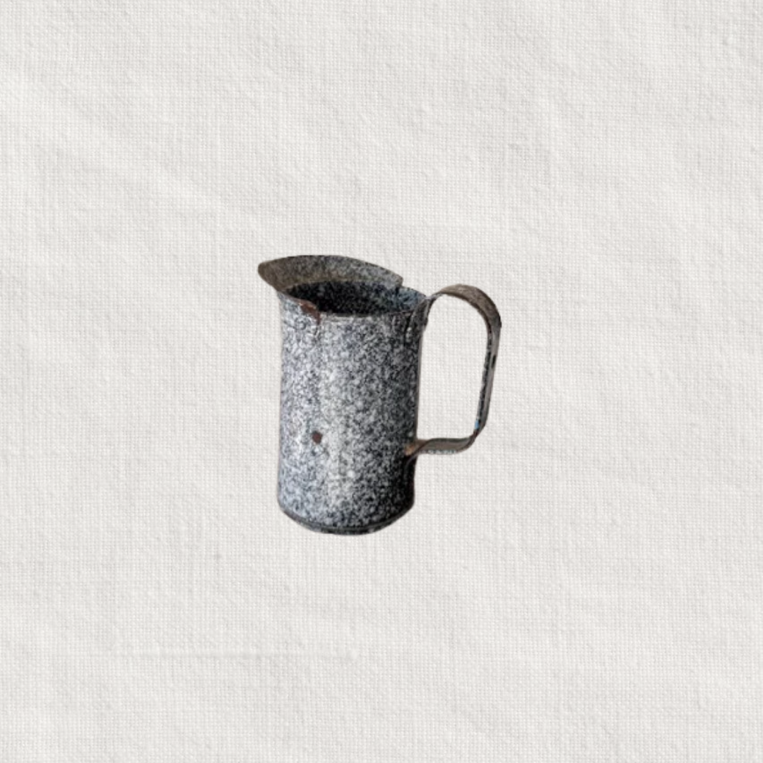 One Pint Blue Graniteware