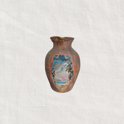 Generations Painted by "Grandma" Rough Glazed Vase