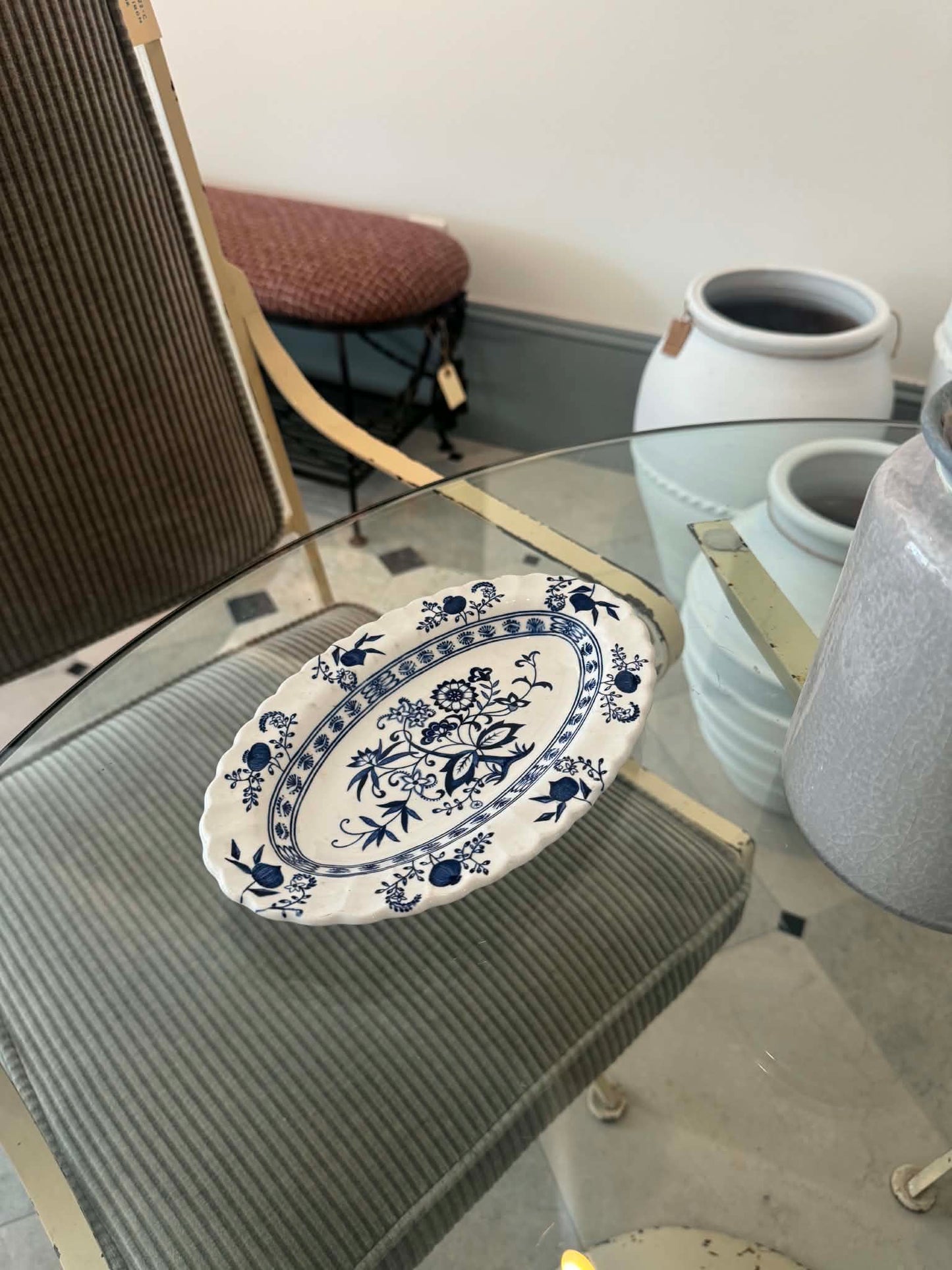 Blue & White Oval Platter