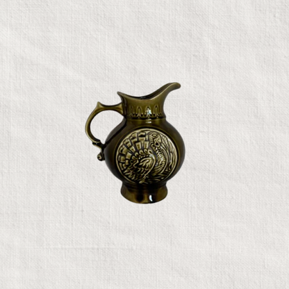 McCoy 1960's Pottery Avocado Green - Turkey Water Pitcher