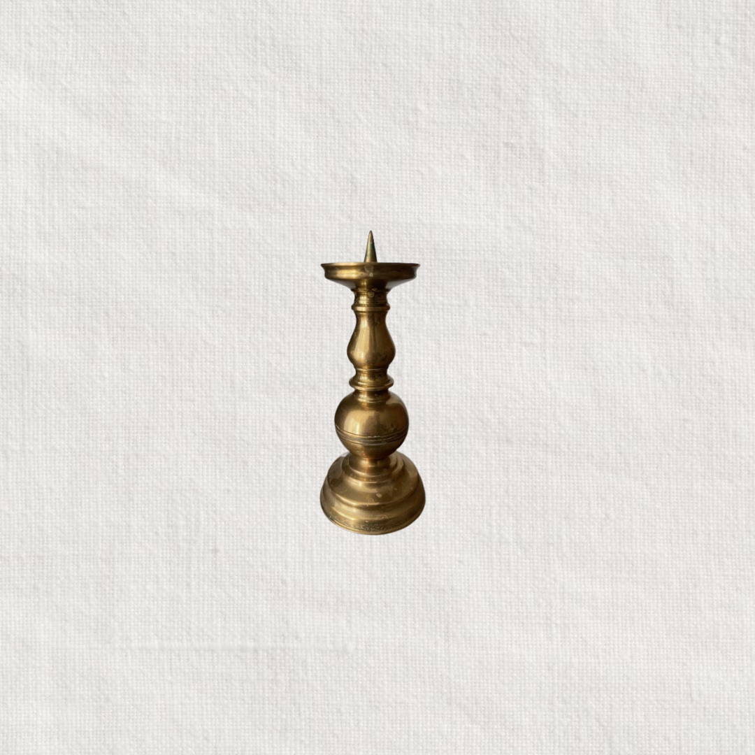 Brass Pillar Candle Holder