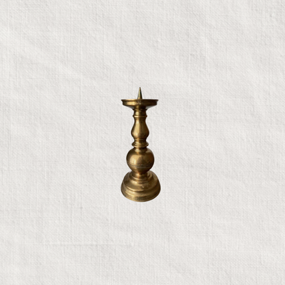 Brass Pillar Candle Holder