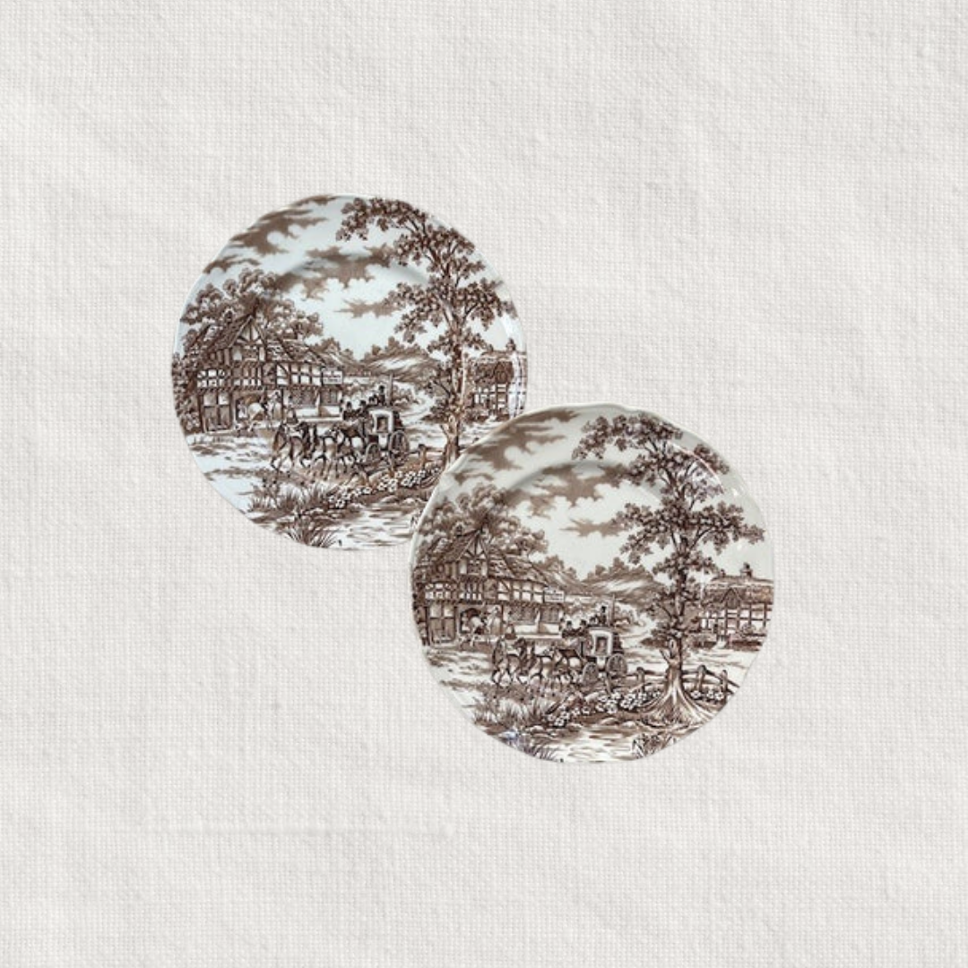 Alfred Meakin Plates - Staffordshire, England (Set of 2)