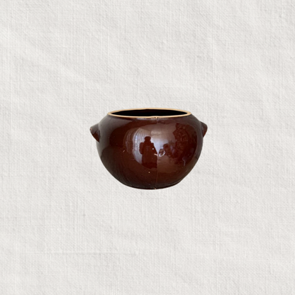 Vintage Glazed Crock Bowl