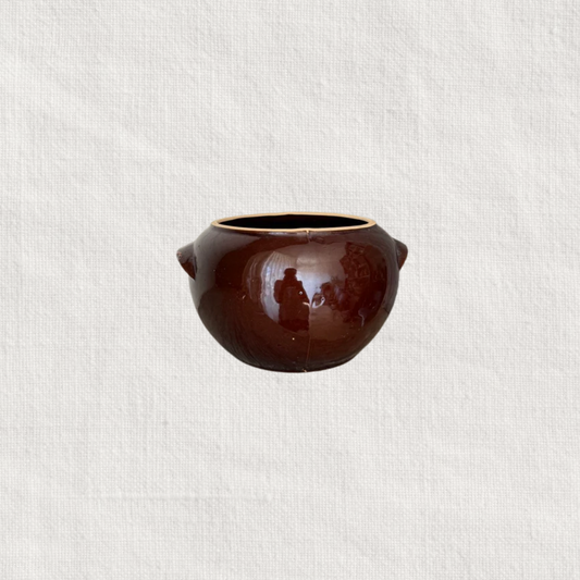 Vintage Glazed Crock Bowl