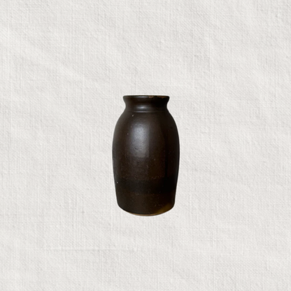 Vintage Dark Brown Pottery Crock/Jar