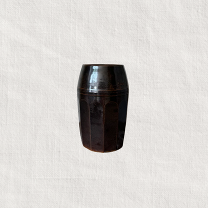 Vintage Dark Brown Pottery Crock/Jar