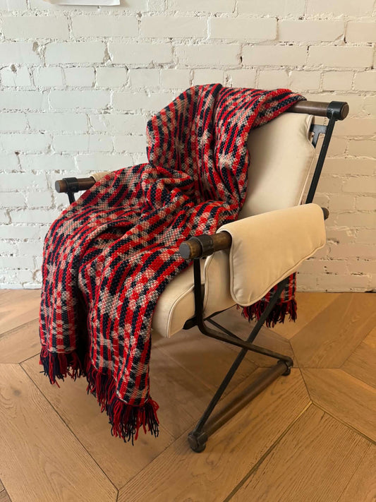 Plaid Blanket - Red with Stars