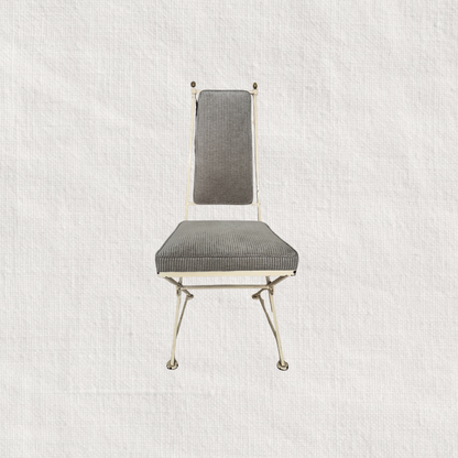 Vintage Iron Armless Chair