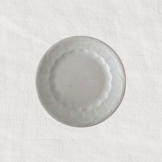 White Embossed Plate