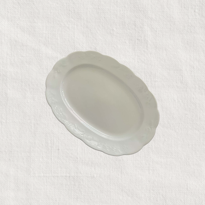 Antique English Scalloped Serving Platter