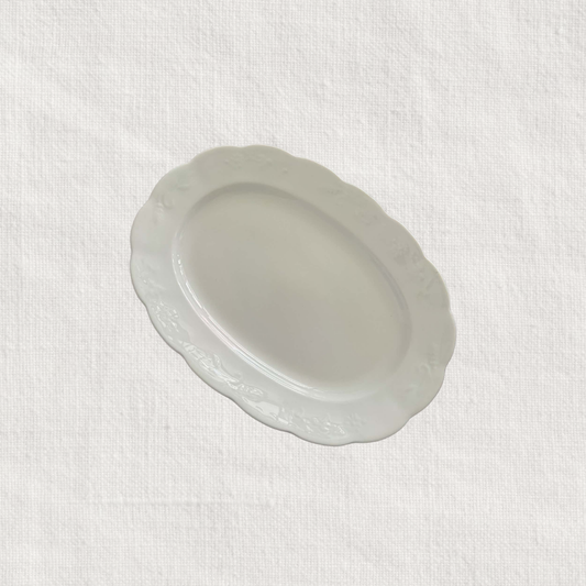 Antique English Scalloped Serving Platter
