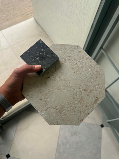 Beige-Black Marble Tile