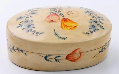 Vintage Hand Painted Lidded Container