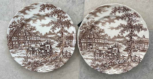 Alfred Meakin Plates - Staffordshire, England (Set of 2)