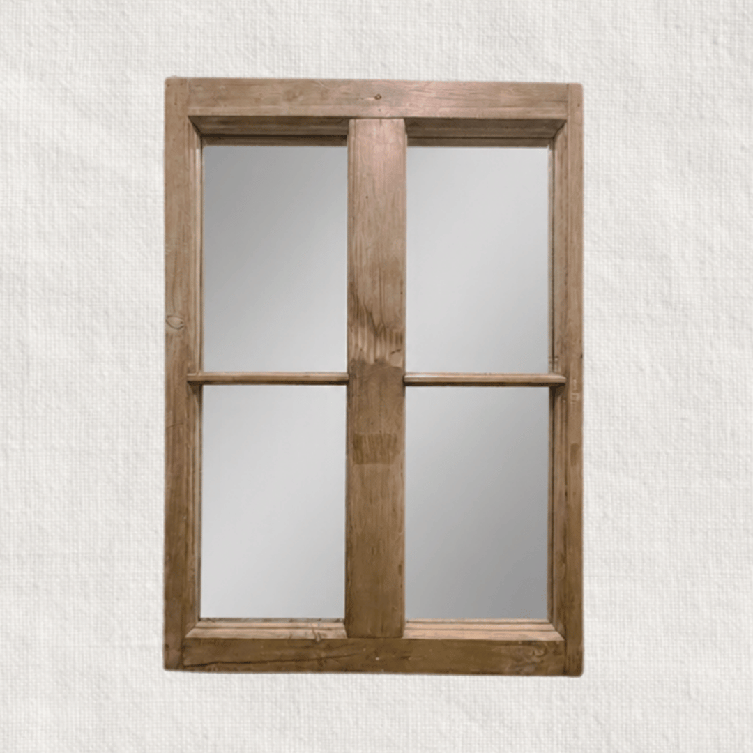 Wooden Window Mirror