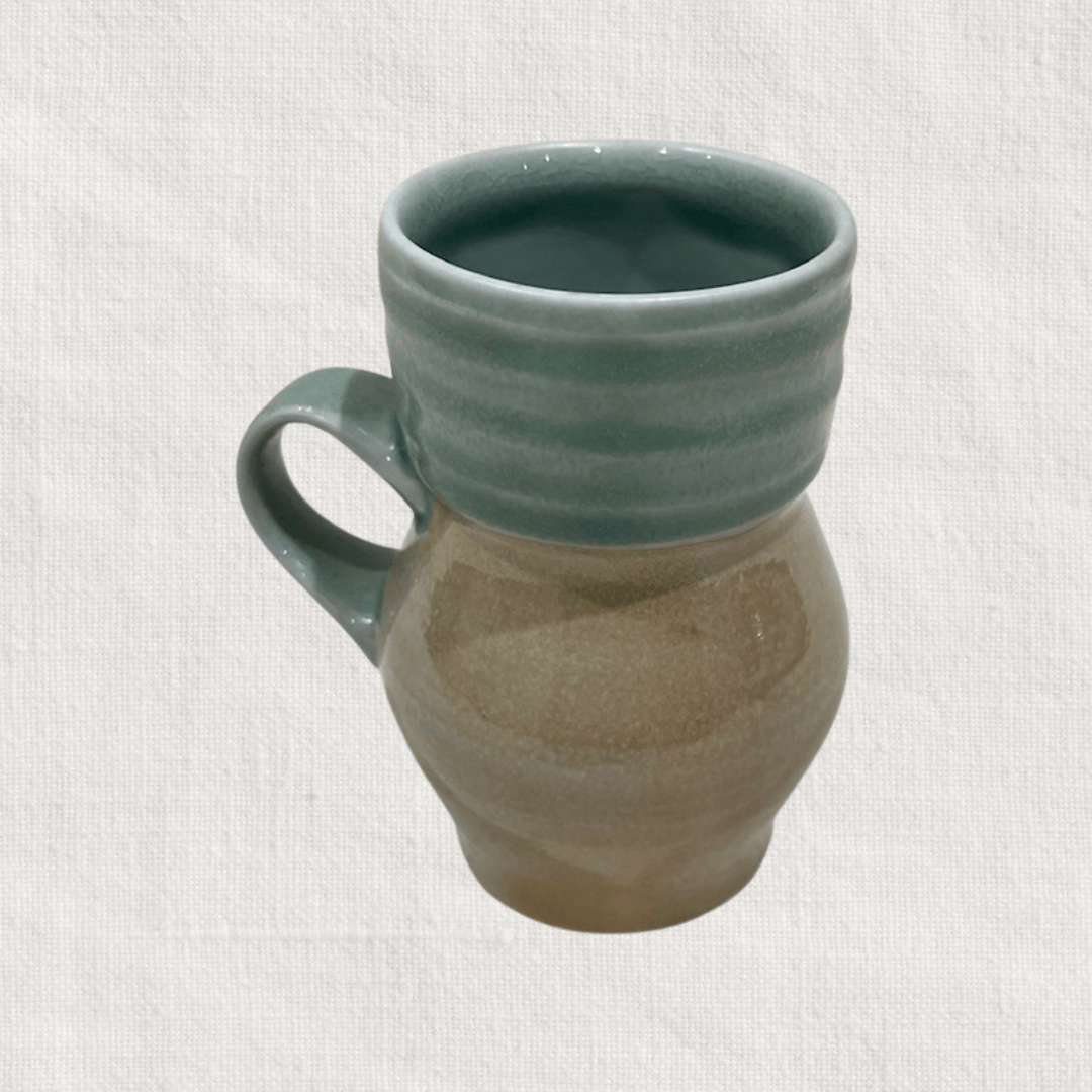 Beige & Green Mug
