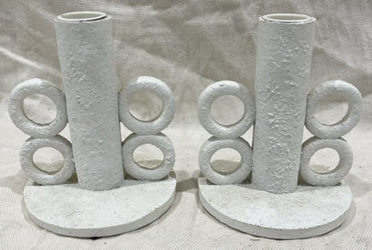 Textured Candle Holders (Set of 2)