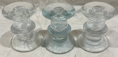 Glass Candle Holders (set of 3)