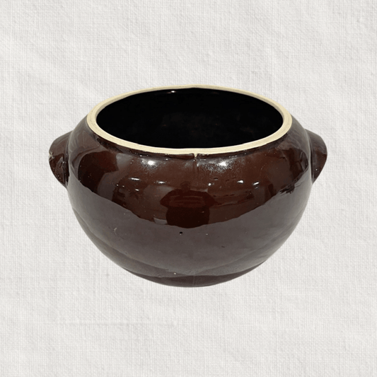Vintage Glazed Crock Bowl