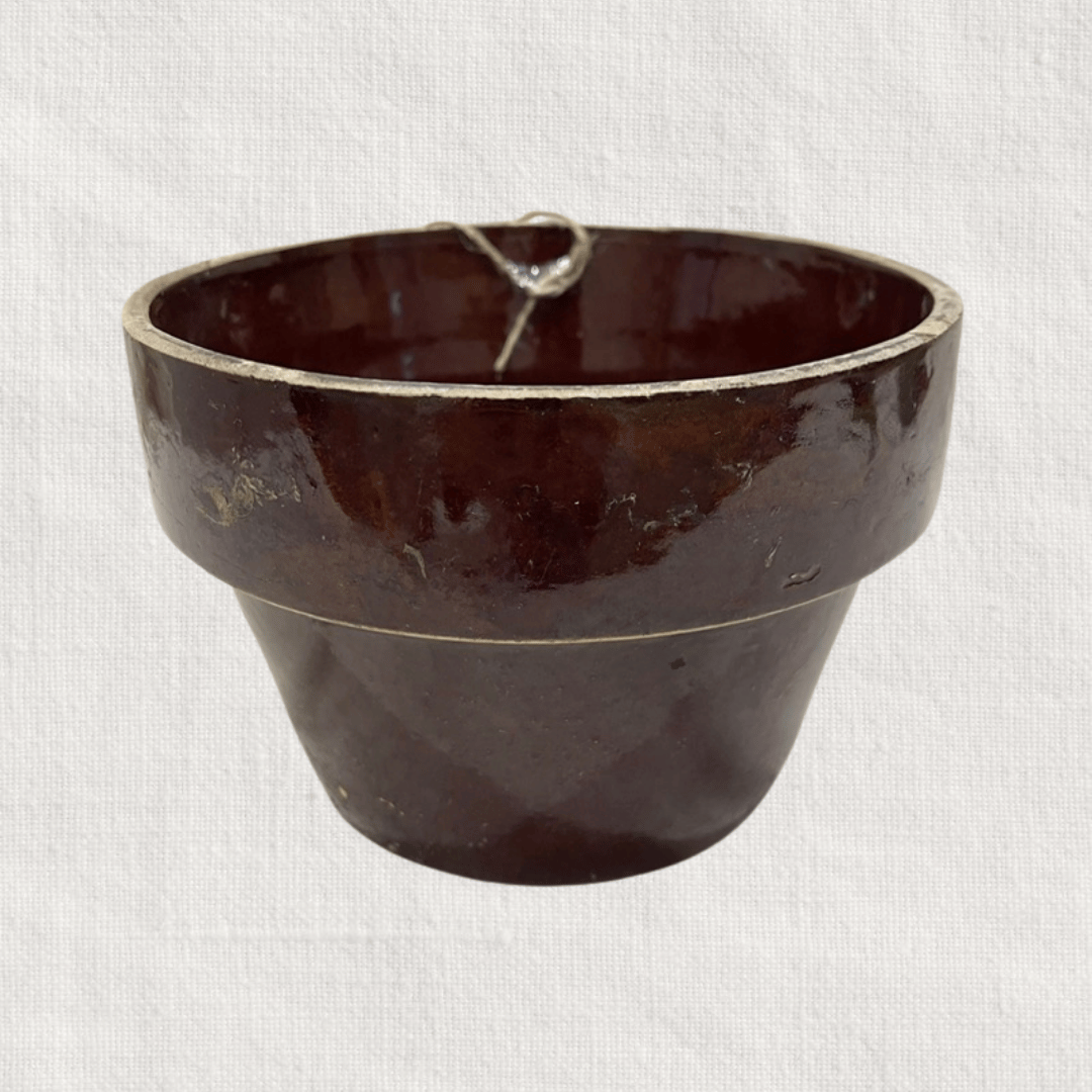 Vintage Glazed Stoneware Pot