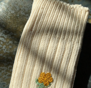 Crochet Field Rose Socks
