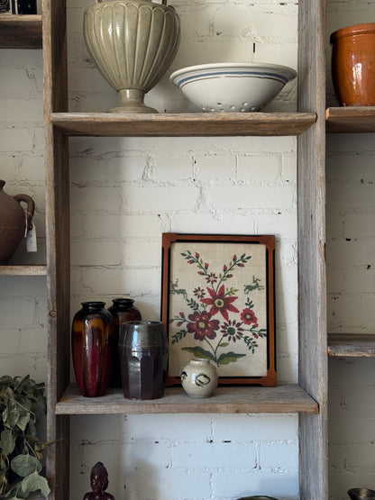 Vintage Floral Embroidered Wall Art