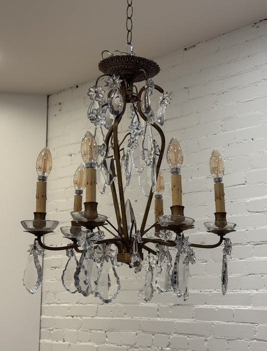 M Antique Glass Chandelier