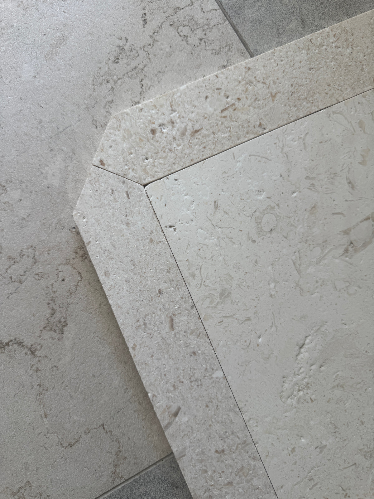 Beige Special Design Marble Tile (Square W/ Picket Border)