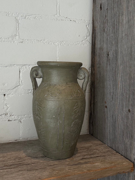 Vintage Green Decorative Urn