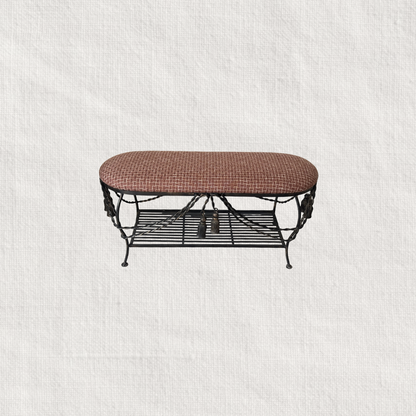 Wrought Iron Tassel Bench
