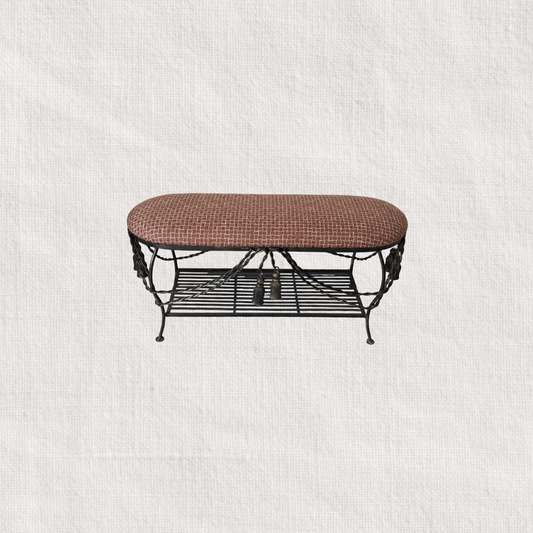 Wrought Iron Tassel Bench