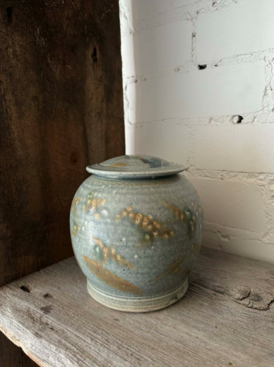 Studio Ceramic Lidded Urn