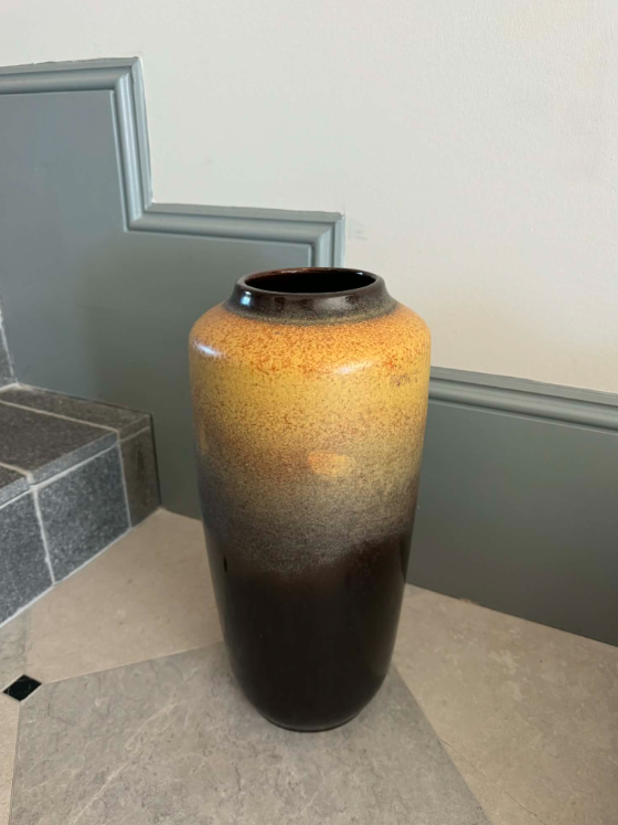 Yellow + Brown Large Vase