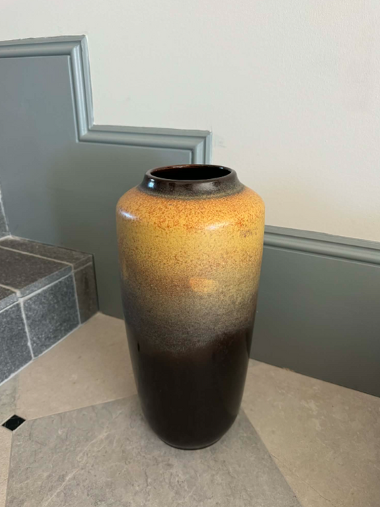 Yellow + Brown Large Vase