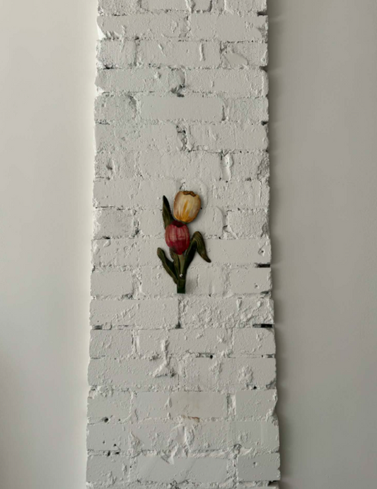 Tulip Wall Hook - Yellow + Red