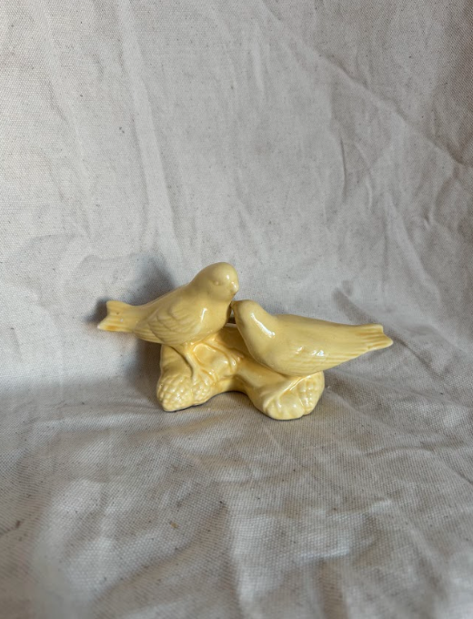 Yellow Vintage Bird/Nest Planter