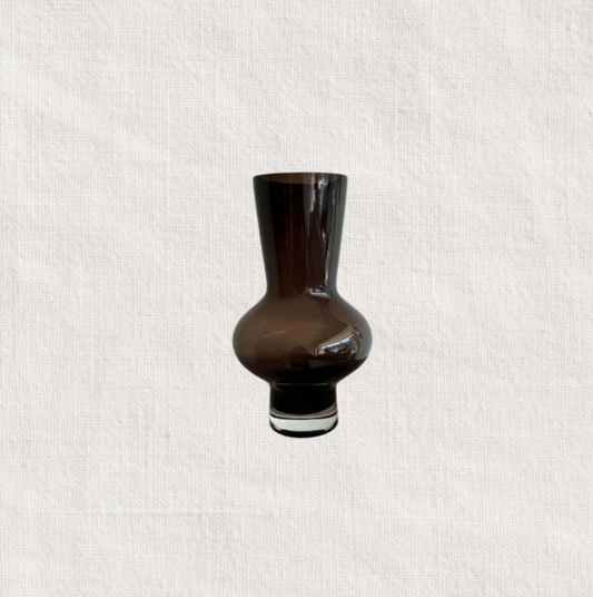 Vintage Smoke Glass Vase