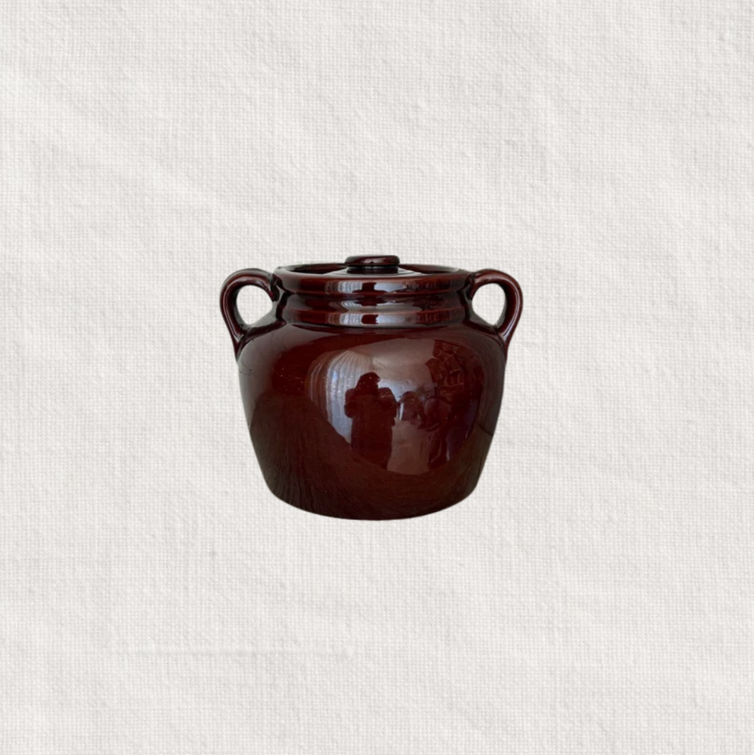 Vintage Glazed Bean Pot
