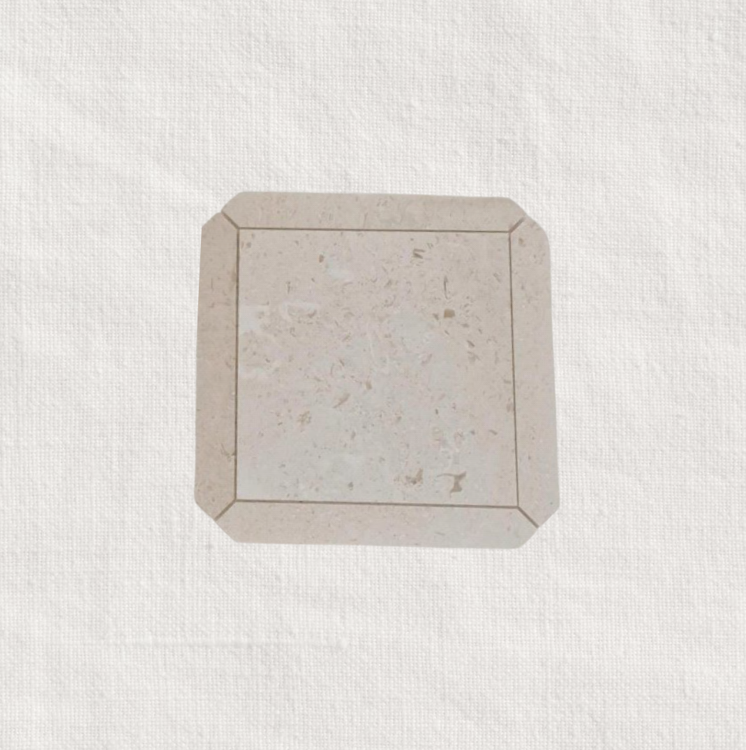 Beige Special Design Marble Tile (Square W/ Picket Border)