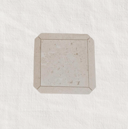 Beige Special Design Marble Tile (Square W/ Picket Border)
